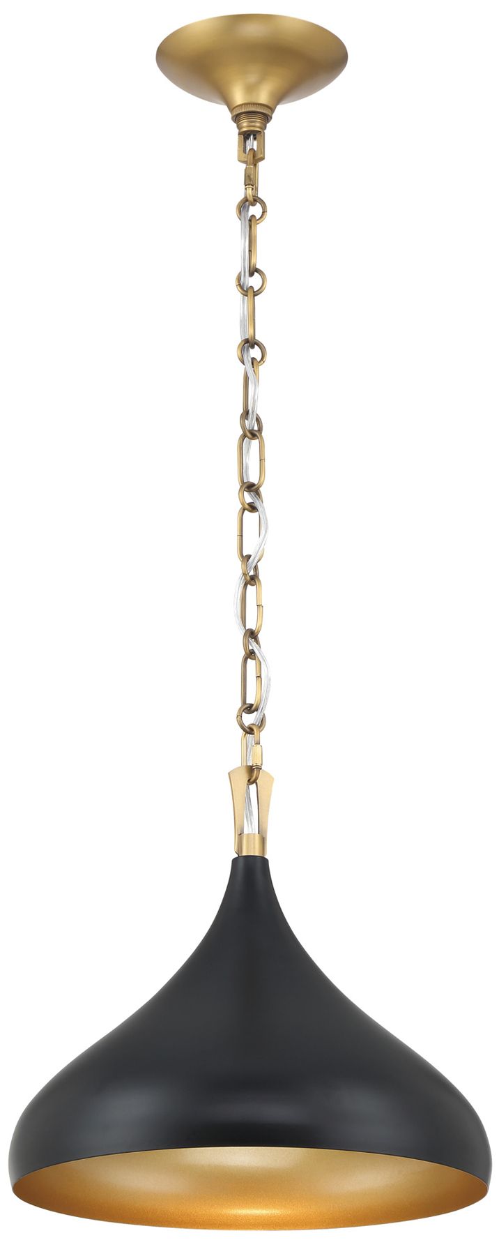 Minka Lavery Cedar Lane 1-Light 12.75-in Brass and Black Pendant Lighting