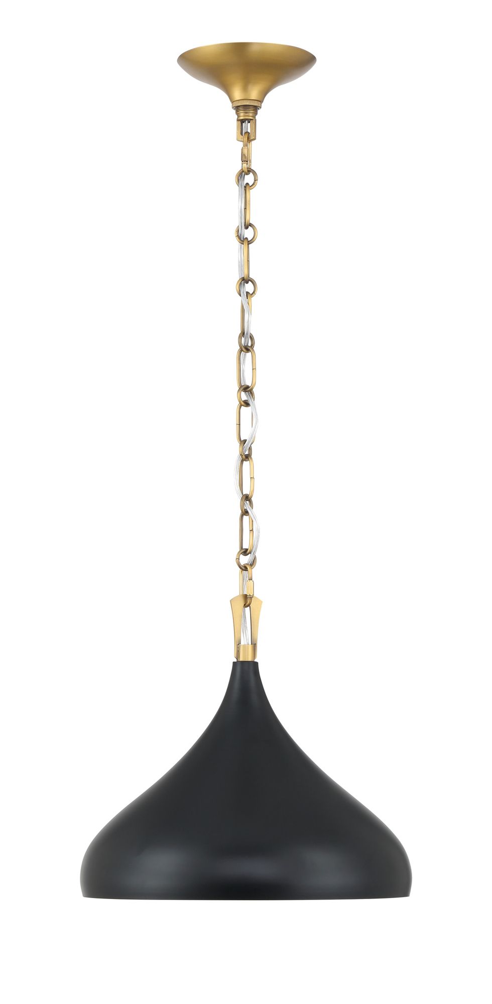 Image 5 Minka Lavery Cedar Lane 1-Light 12.75-in Brass and Black Pendant Lighting more views