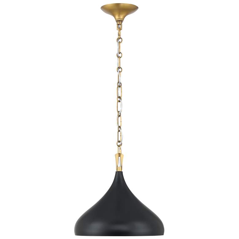 Image 3 Minka Lavery Cedar Lane 1-Light 12.75-in Brass and Black Pending Lighting more views