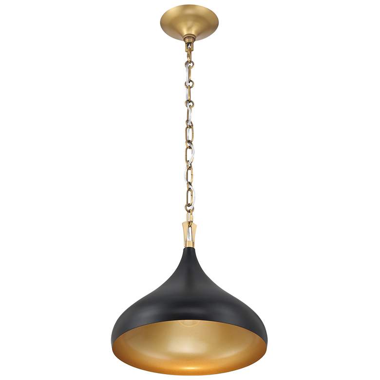 Image 5 Minka Lavery Cedar Lane 1-Light 12.75-in Brass and Black Pending Lighting more views