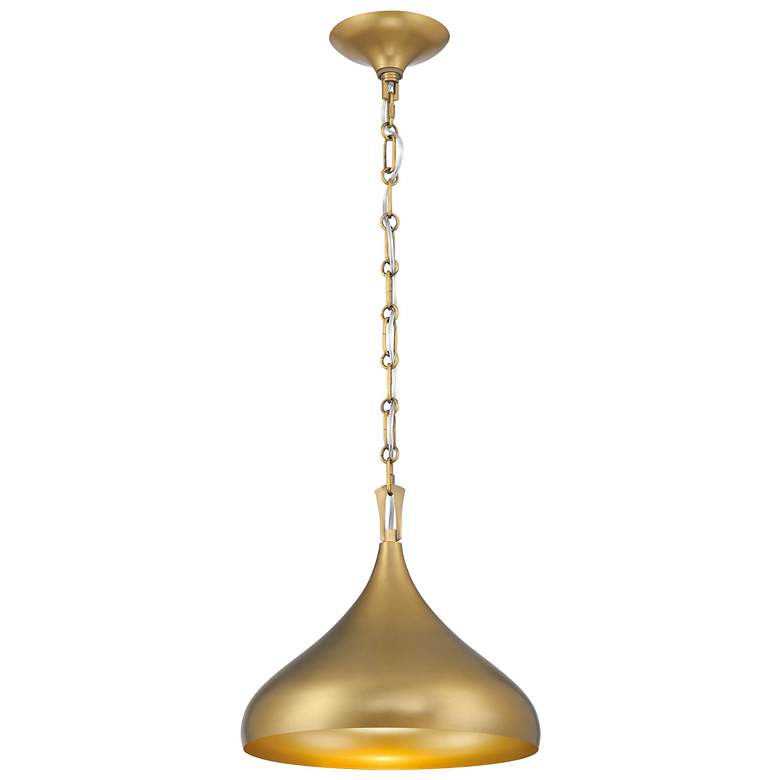 Image 1 Minka Lavery Cedar Lane 1-Light 12.75-in Brass Indoor Pending Lighting