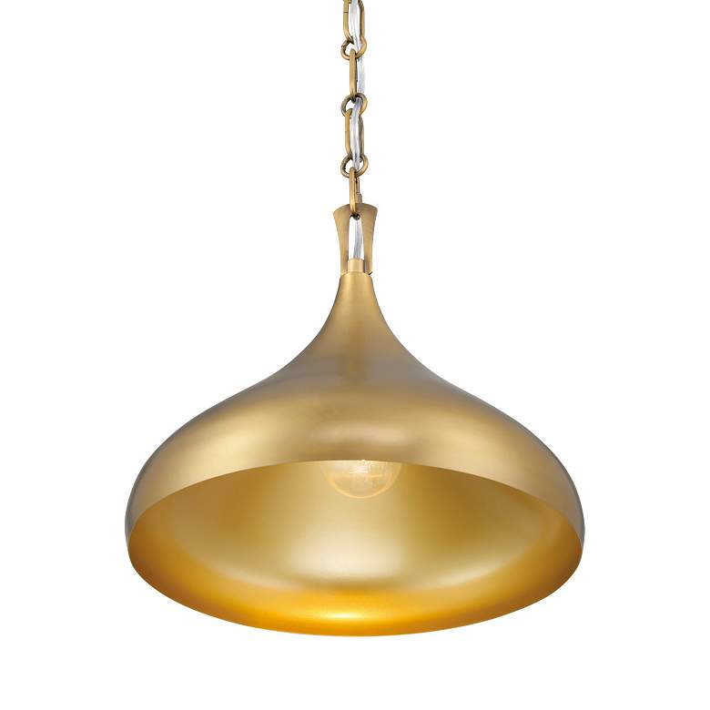 Image 4 Minka Lavery Cedar Lane 1-Light 12.75-in Brass Indoor Pending Lighting more views