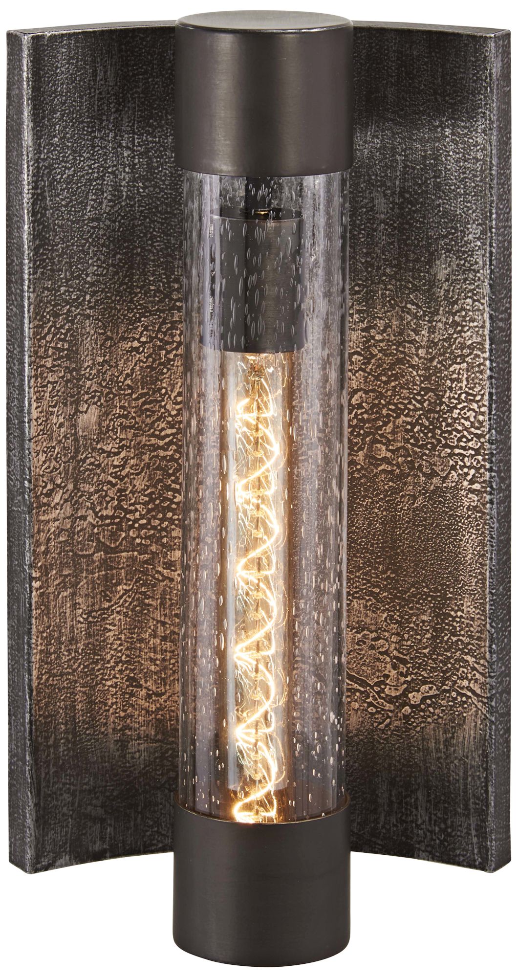 Minka-Lavery Celtic 1-Light Textured Bronze and Silver Outdoor Wall Light