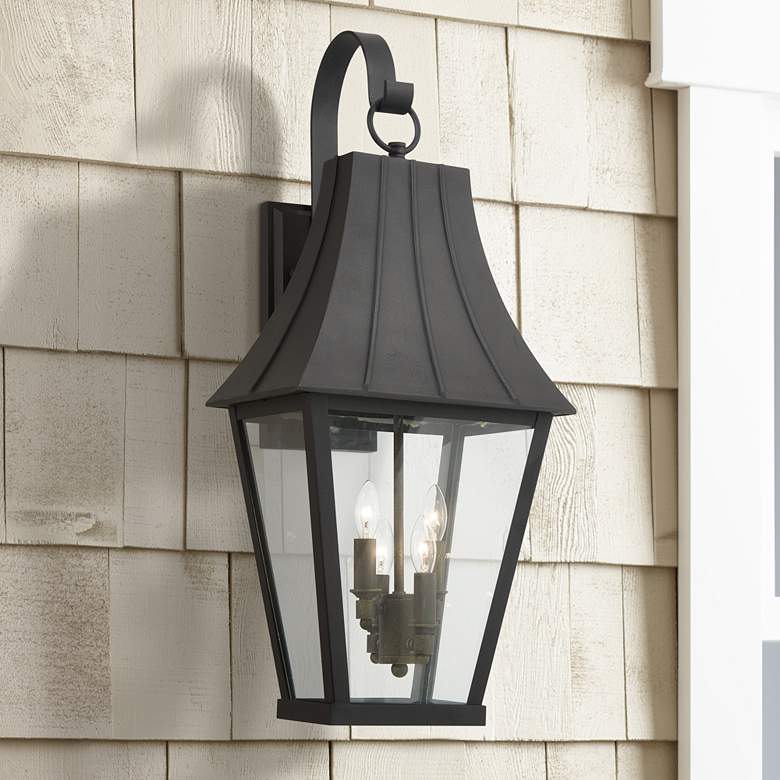 Image 1 Minka Lavery Chateau Grande 28" High Coal Outdoor Wall Light