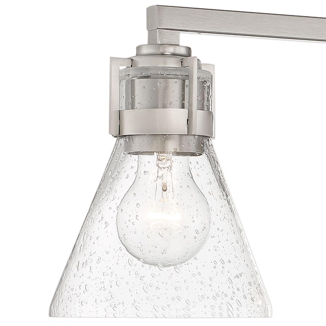 Image 2 Minka-Lavery Chatham Square 4-Light Brushed Nickel Vanity Light with Shade more views