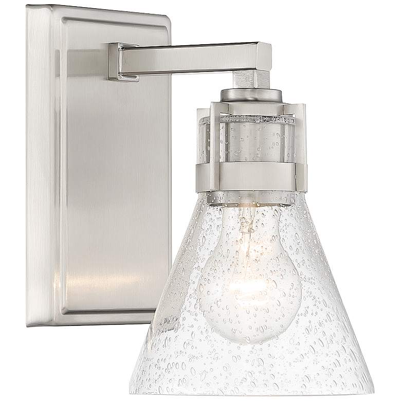 Image 1 Minka Lavery Chatham Square 8 3/4" High Brushed Nickel Wall Sconce