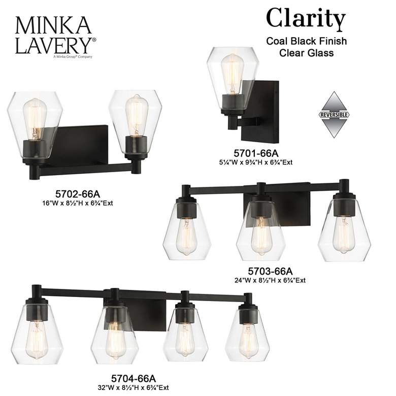 Image 7 Minka-Lavery Clarity 1-Light Black Bath Vanity more views