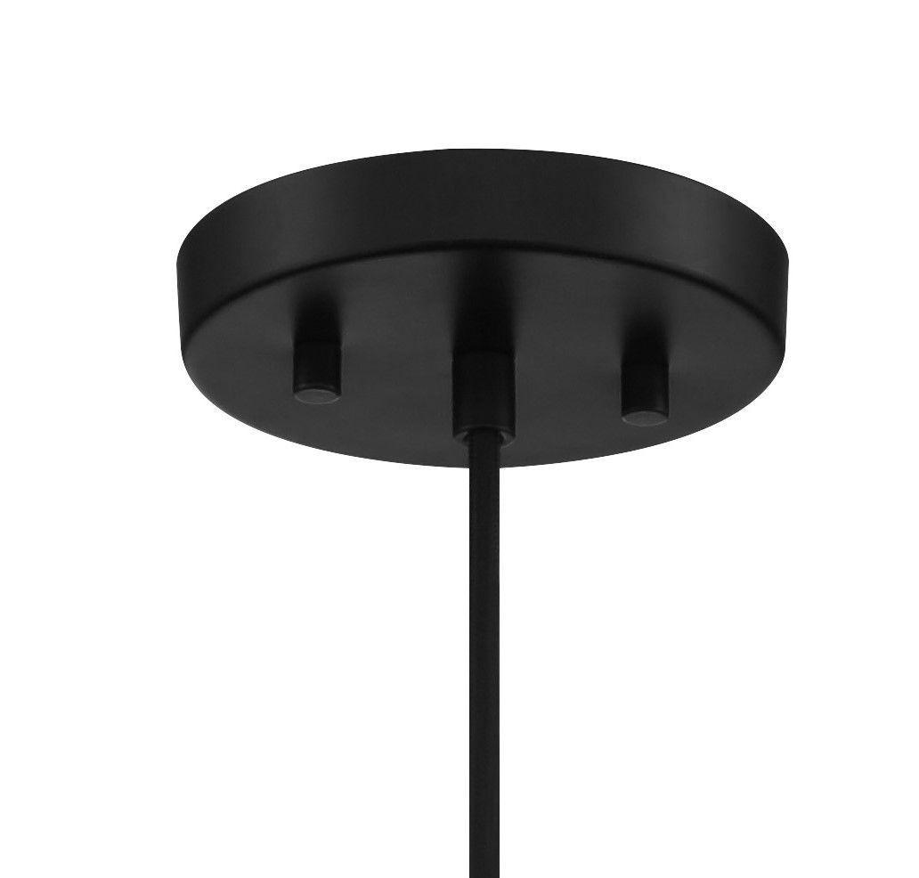 Image 3 Minka Lavery Clarity 1-Light Coal Black Pendant with Clear Glass Shade more views