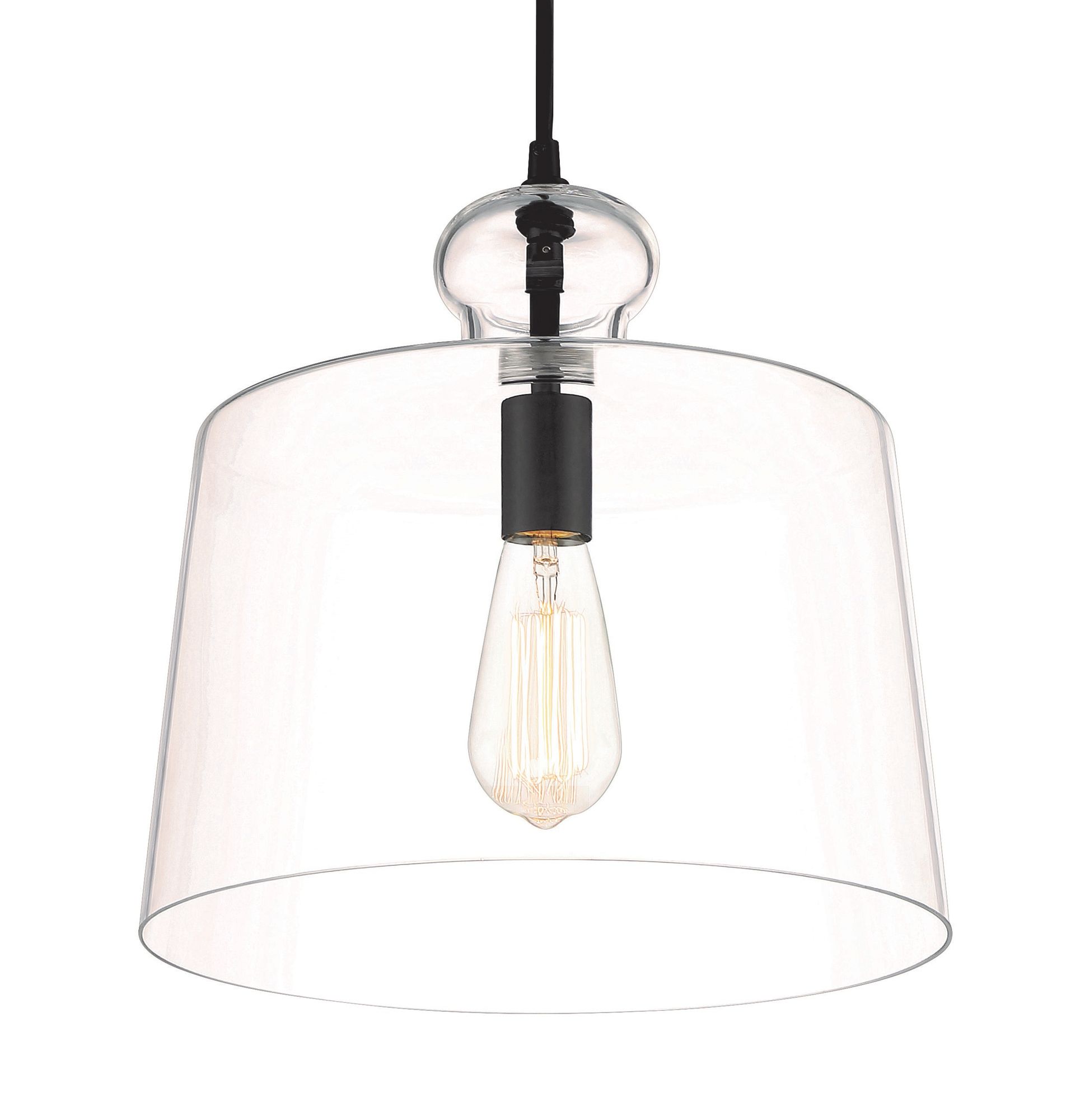 Image 2 Minka-Lavery Clarity 1-Light Coal Pendant more views