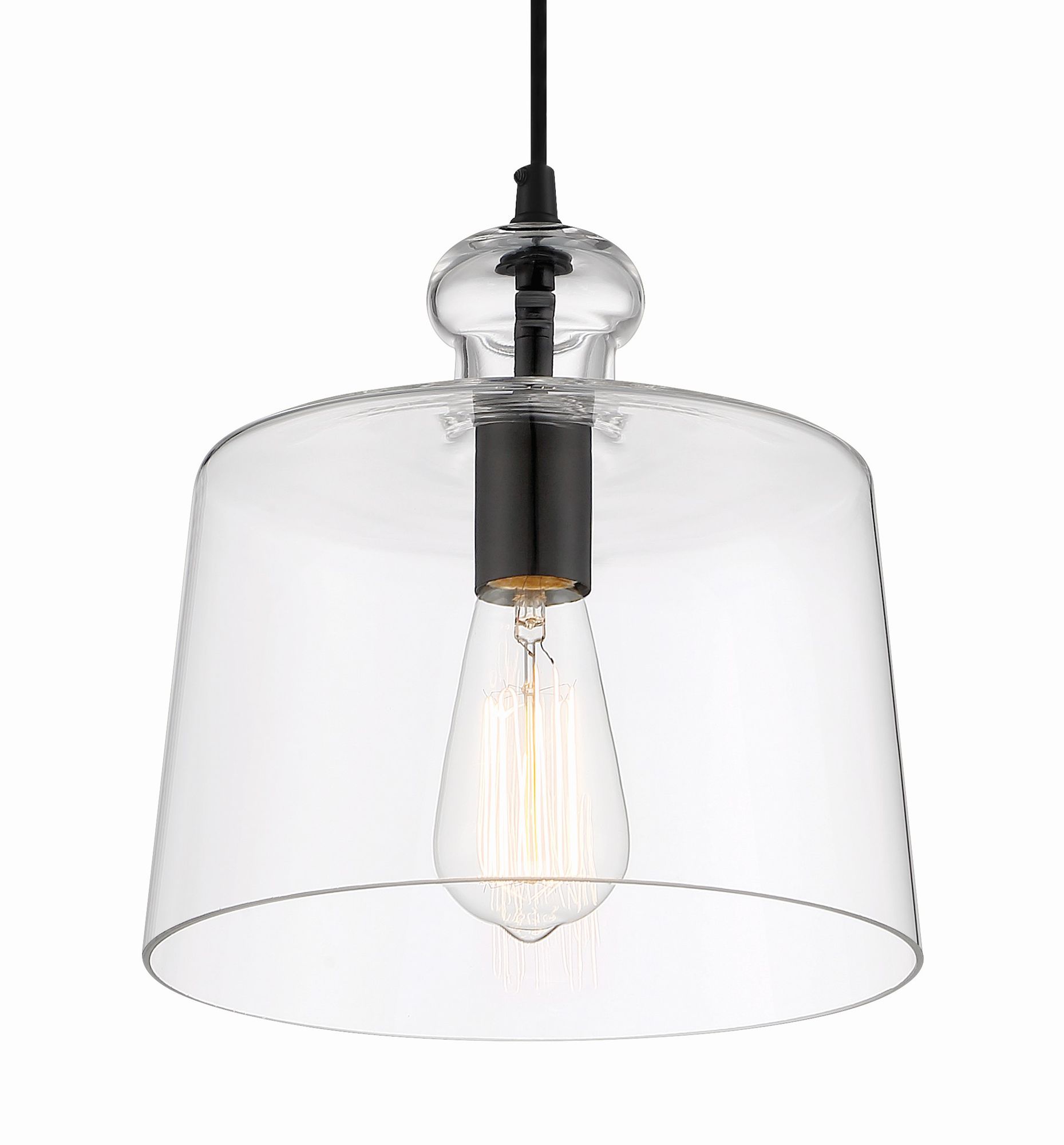 Image 2 Minka-Lavery Clarity 1-Light Coal Pendant more views