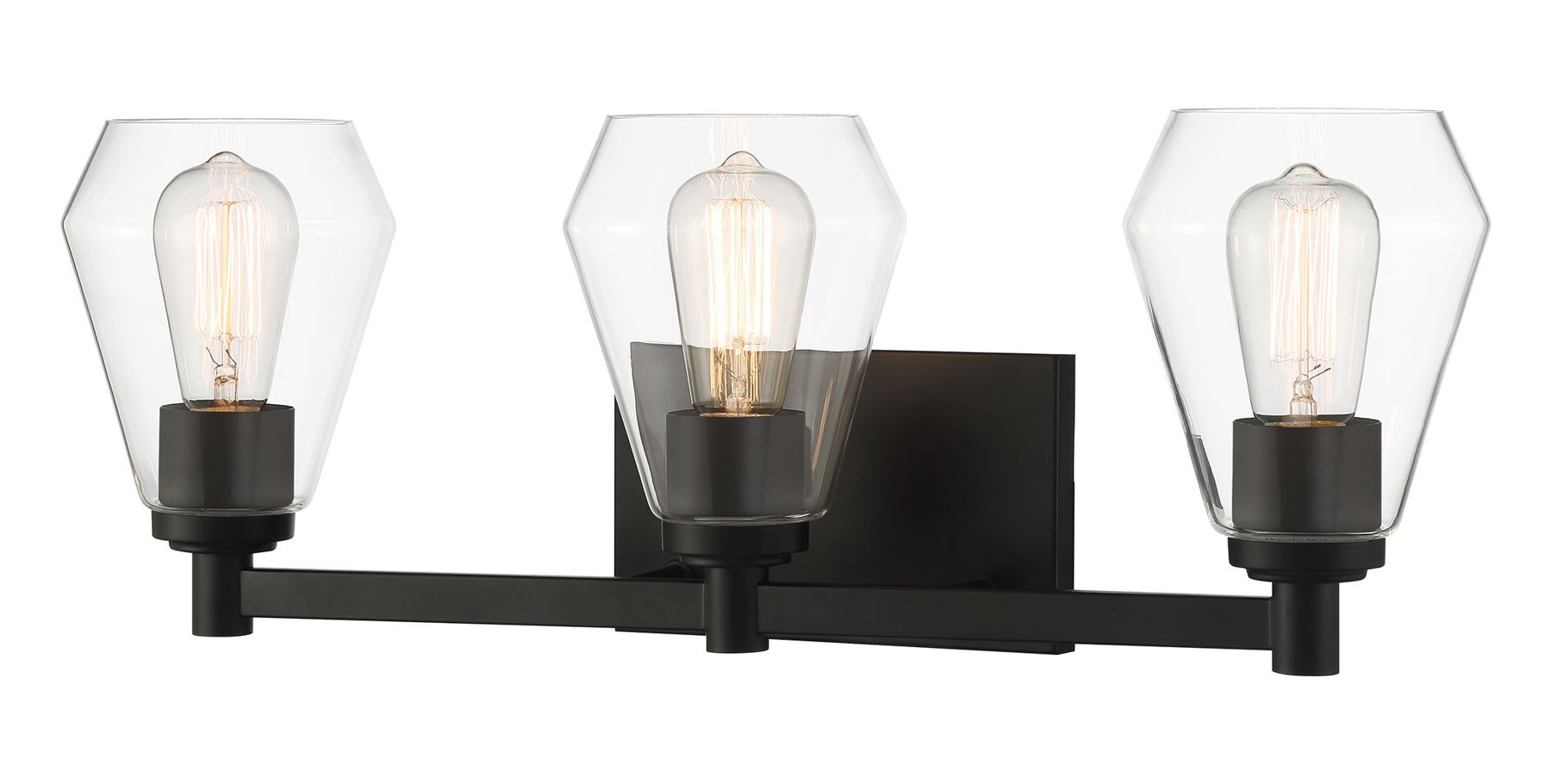 Image 2 Minka-Lavery Clarity 3-Light Black Bath Vanity Light more views