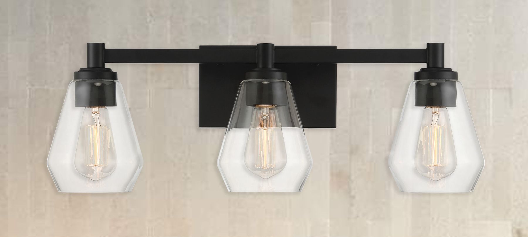 Image 3 Minka-Lavery Clarity 3-Light Black Bath Vanity Light more views