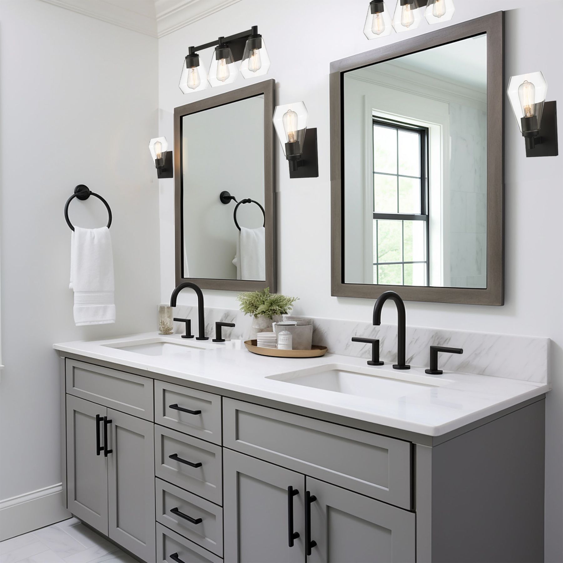 Image 5 Minka-Lavery Clarity 3-Light Black Bath Vanity Light more views