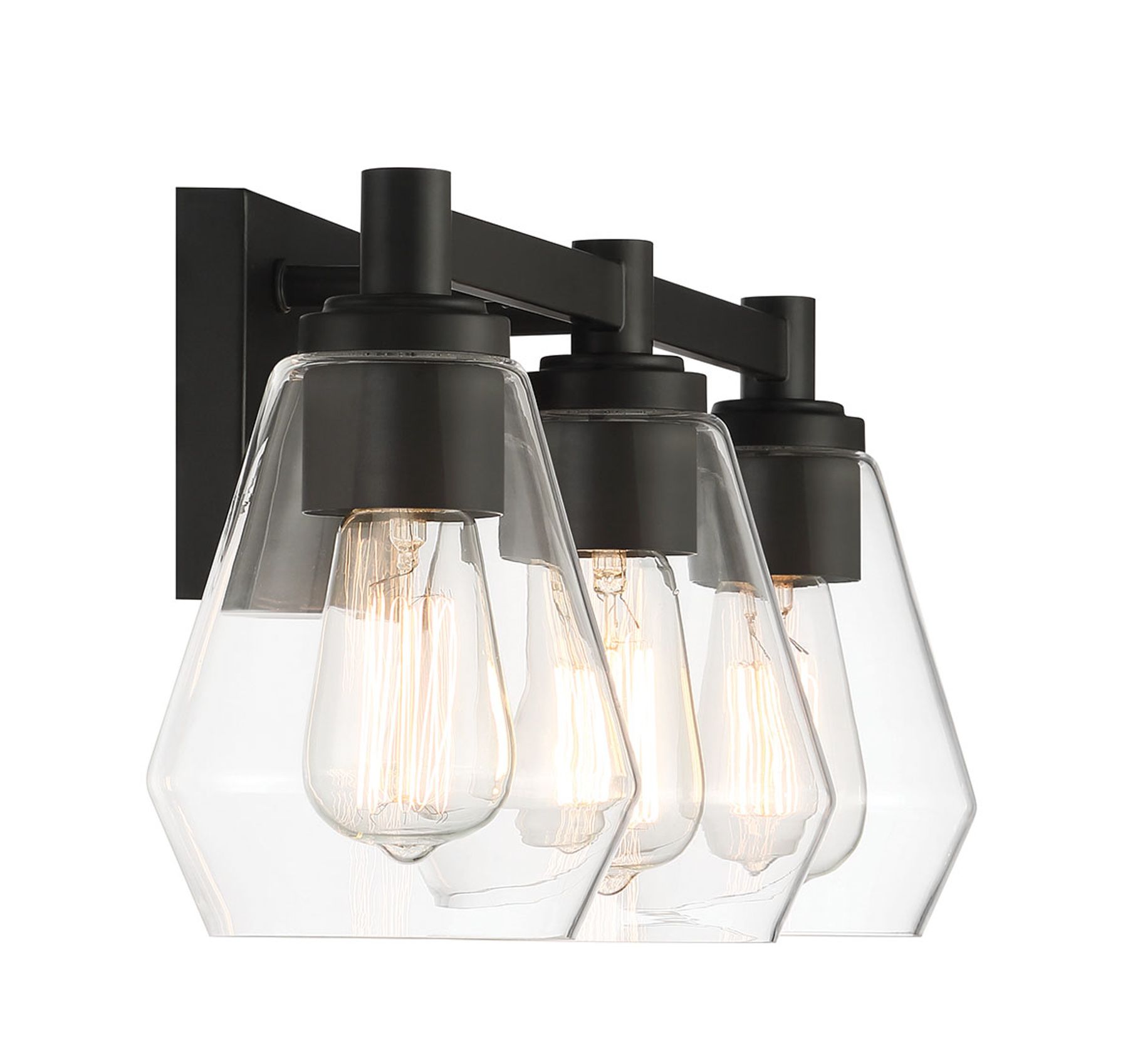 Minka-Lavery Clarity 3-Light Black Bath Vanity Light