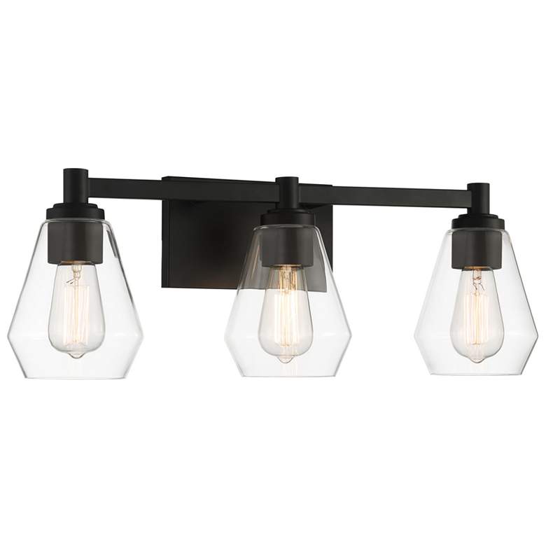Image 1 Minka-Lavery Clarity 3-Light Black Bath Vanity