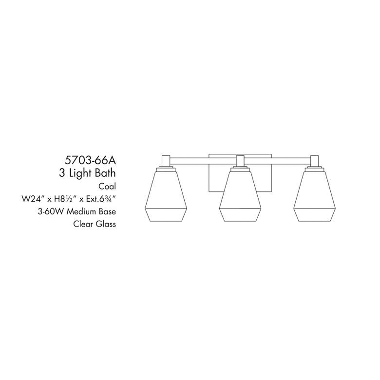 Image 5 Minka-Lavery Clarity 3-Light Black Bath Vanity more views