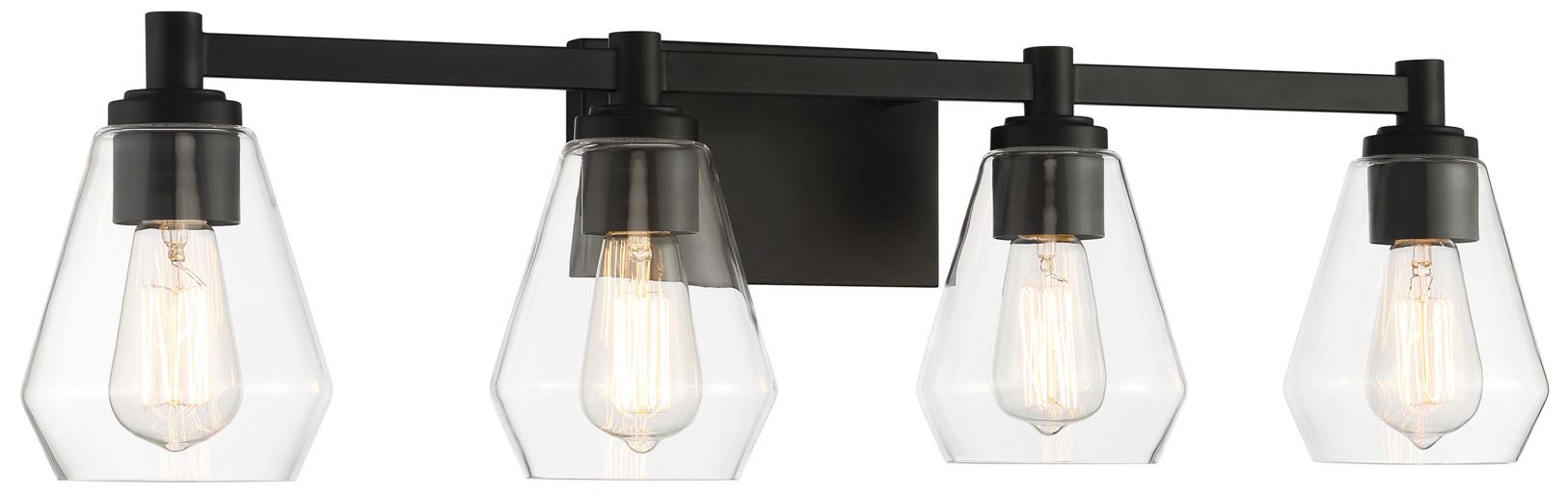 Minka-Lavery Clarity 4-Light Black Bath Vanity Light