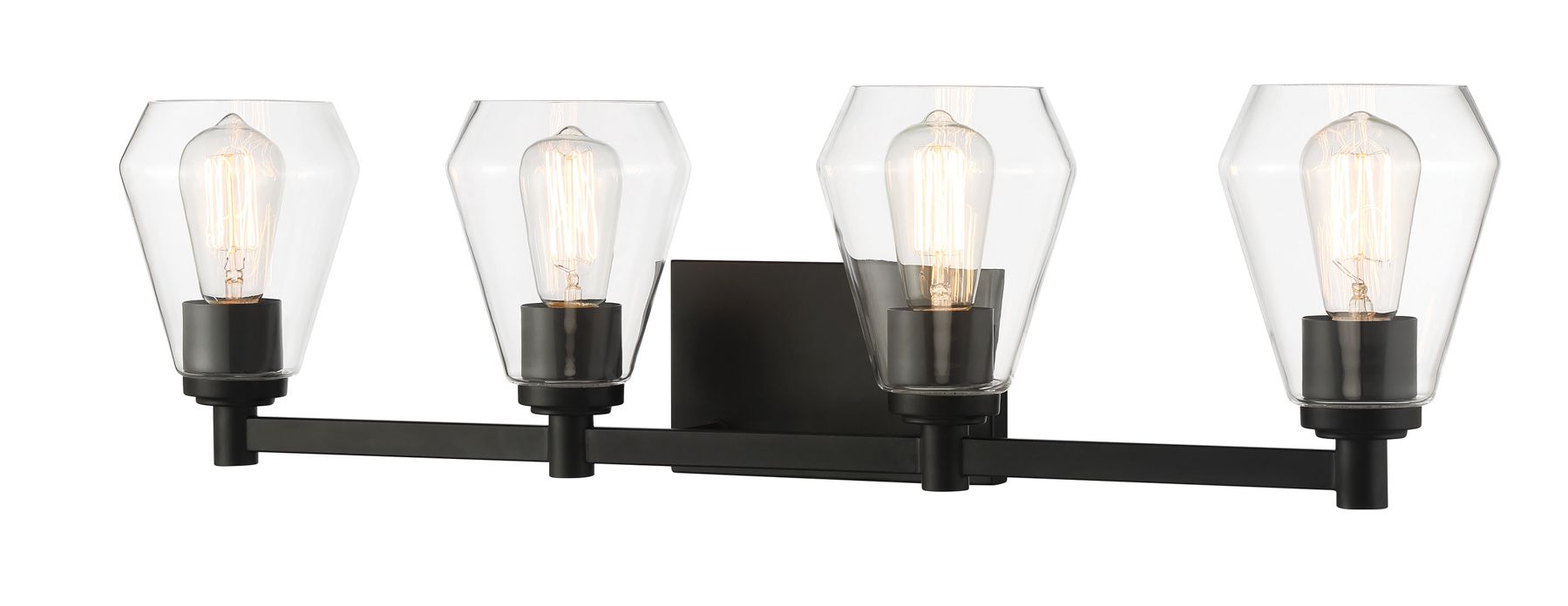 Image 2 Minka-Lavery Clarity 4-Light Black Bath Vanity Light more views