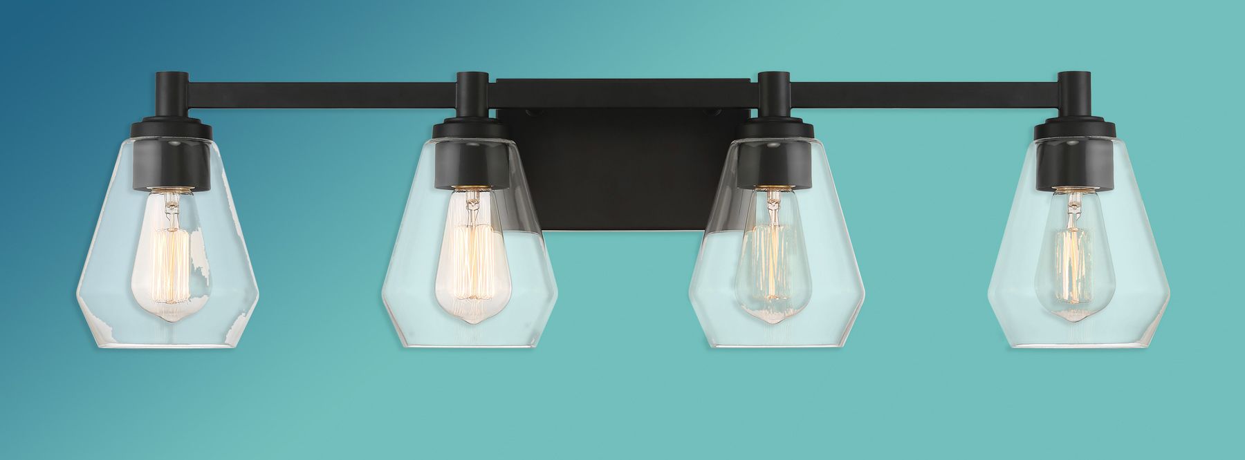 Image 3 Minka-Lavery Clarity 4-Light Black Bath Vanity Light more views
