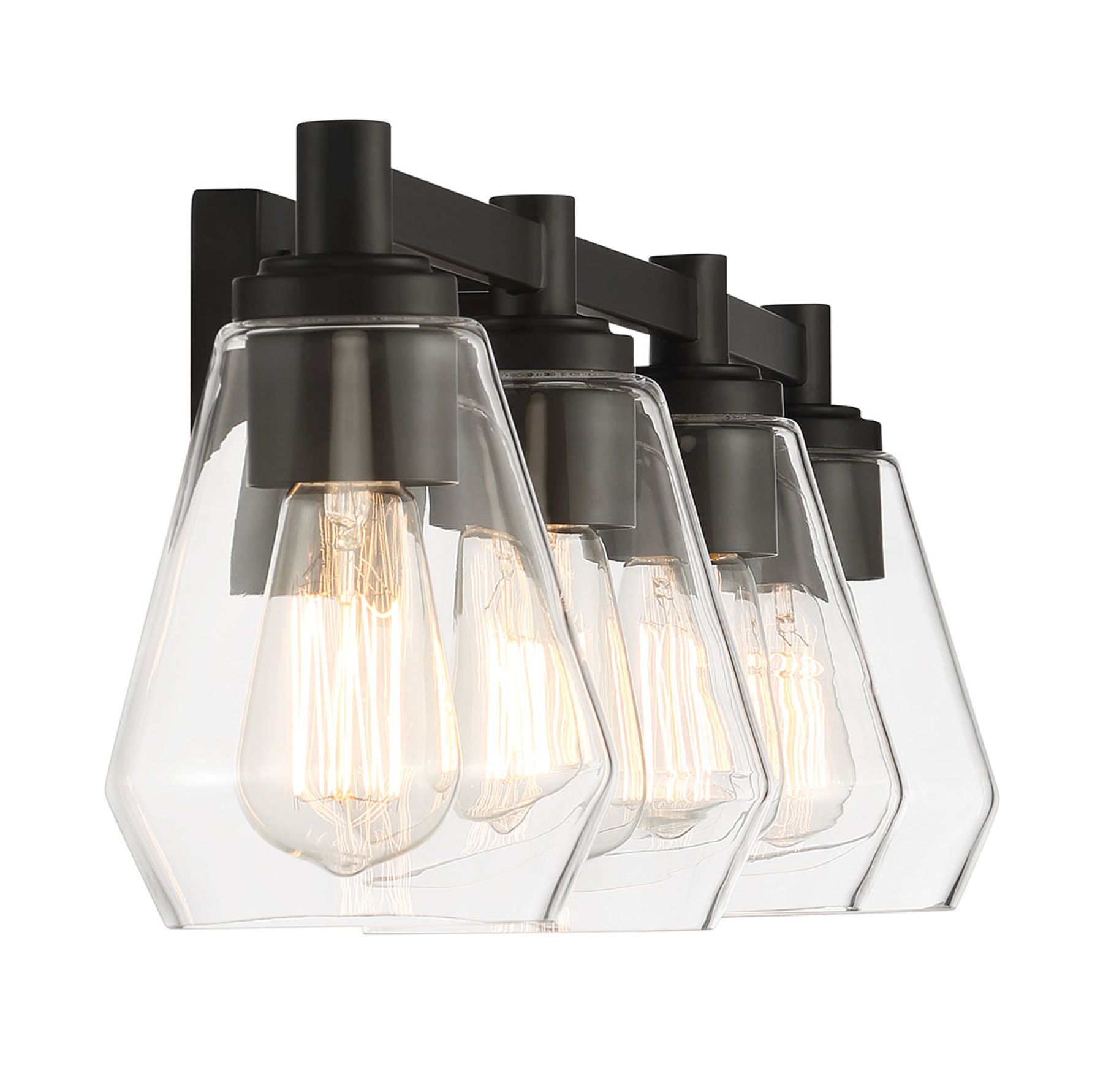 Image 5 Minka-Lavery Clarity 4-Light Black Bath Vanity Light more views