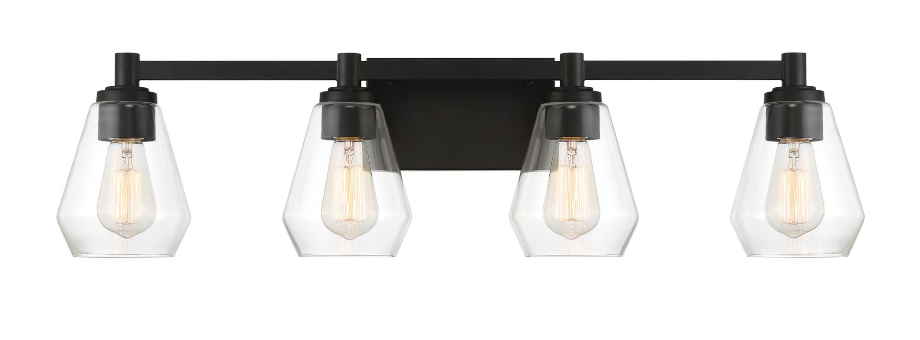 Image 6 Minka-Lavery Clarity 4-Light Black Bath Vanity Light more views