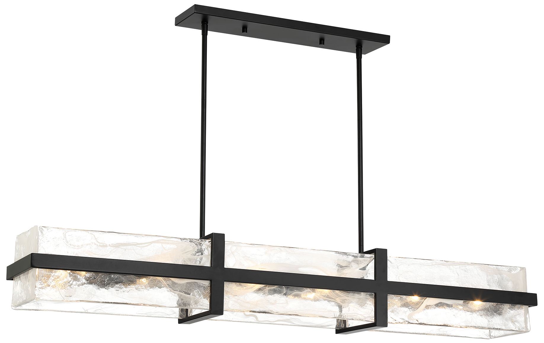 Image 3 Minka Lavery Cloud Break 12-Light 60-inch Black Island Chandelier