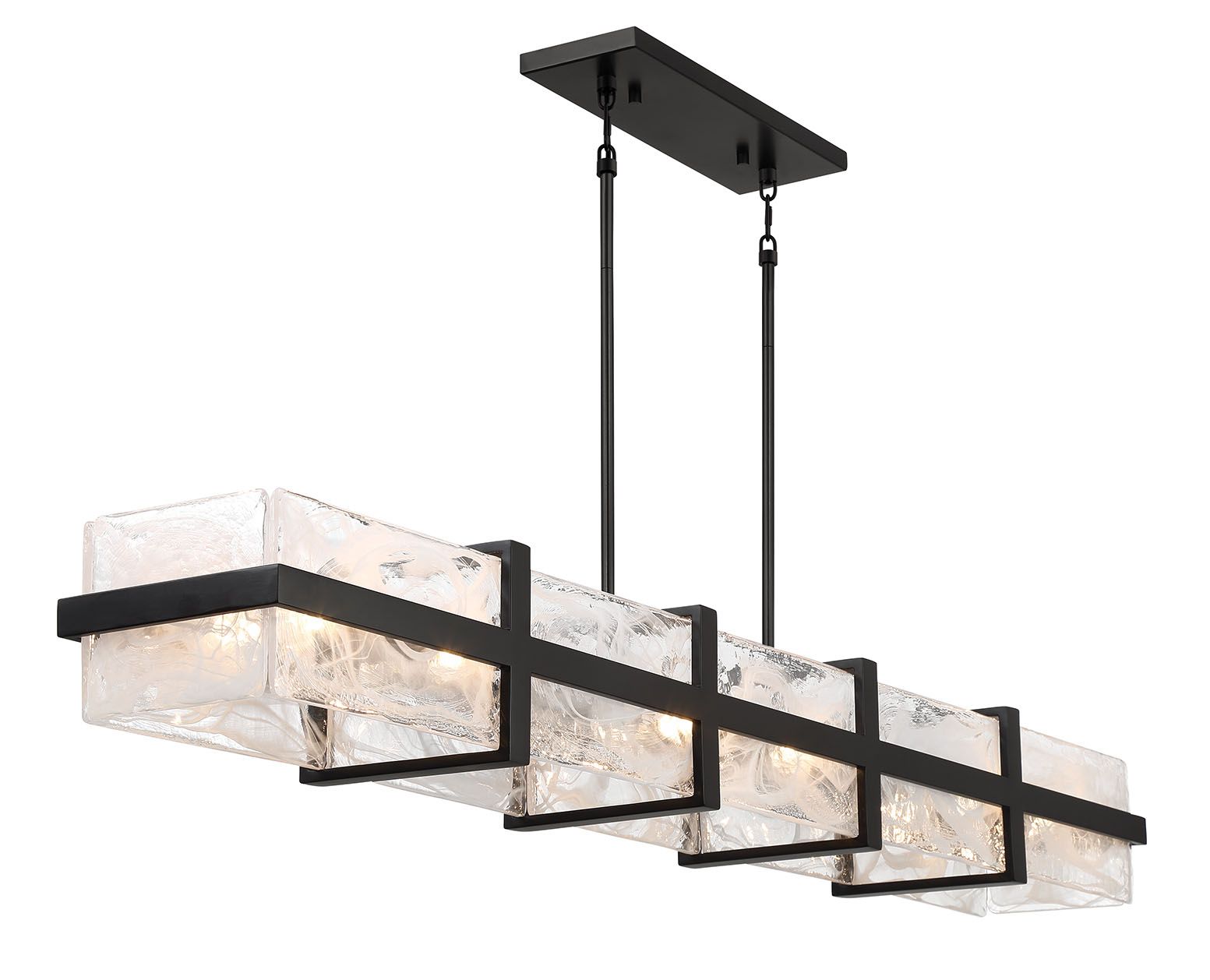 Image 4 Minka Lavery Cloud Break 12-Light 60-inch Black Island Chandelier more views