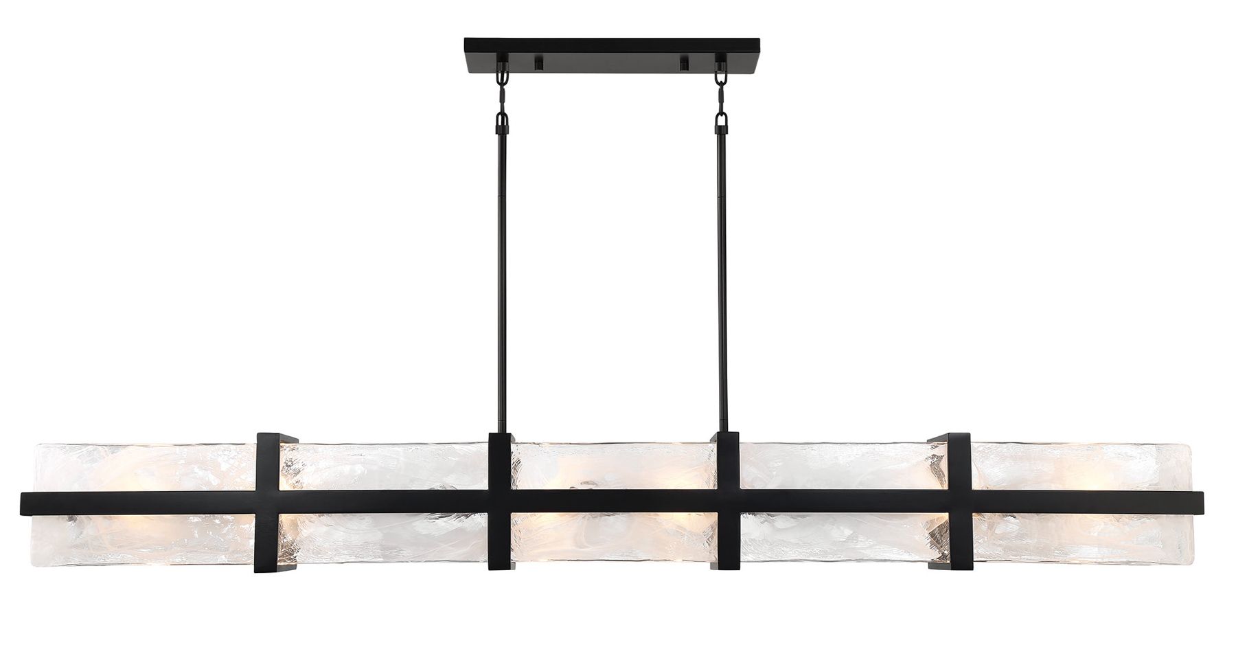Minka Lavery Cloud Break 12-Light 60-inch Black Island Chandelier in scene