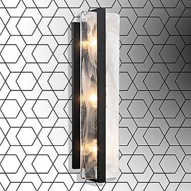 Minka-Lavery Cloud Break 3-Light Black Wall Sconce