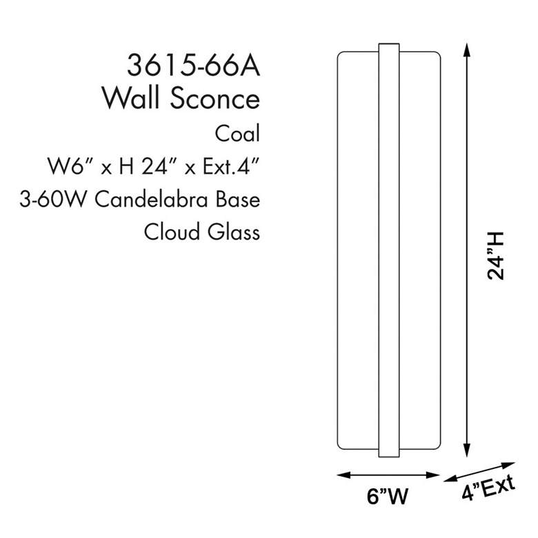 Image 6 Minka-Lavery Cloud Break 3-Light Black Wall Sconce more views