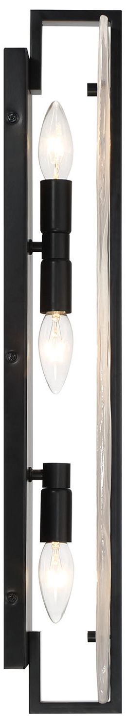 Minka-Lavery Cloud Break 3-Light Black Wall Sconce in scene