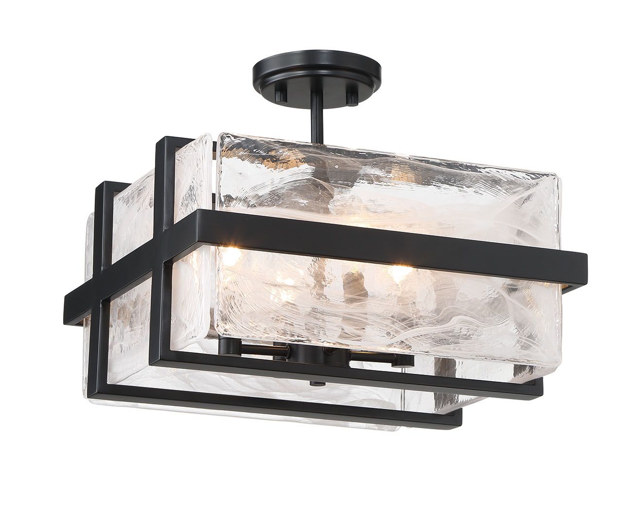 Image 3 Minka Lavery Cloud Break 4-Light Black Semi-Flush Mount more views