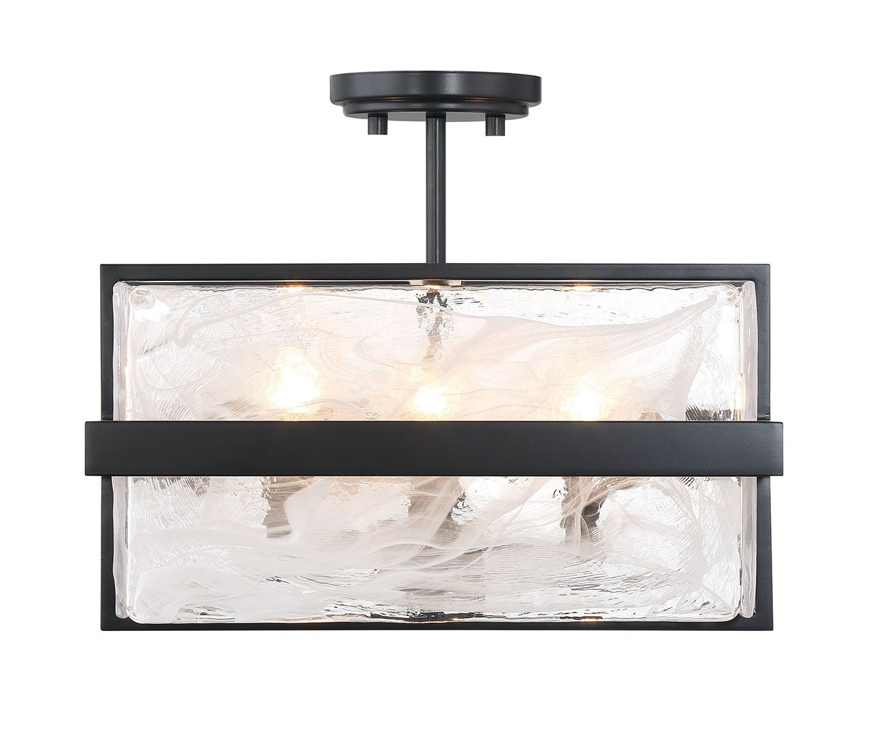 Image 5 Minka Lavery Cloud Break 4-Light Black Semi-Flush Mount more views