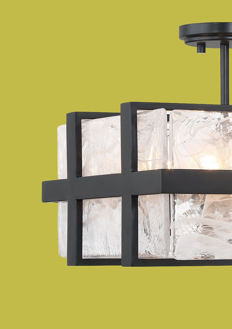 Image 6 Minka Lavery Cloud Break 4-Light Black Semi-Flush Mount more views