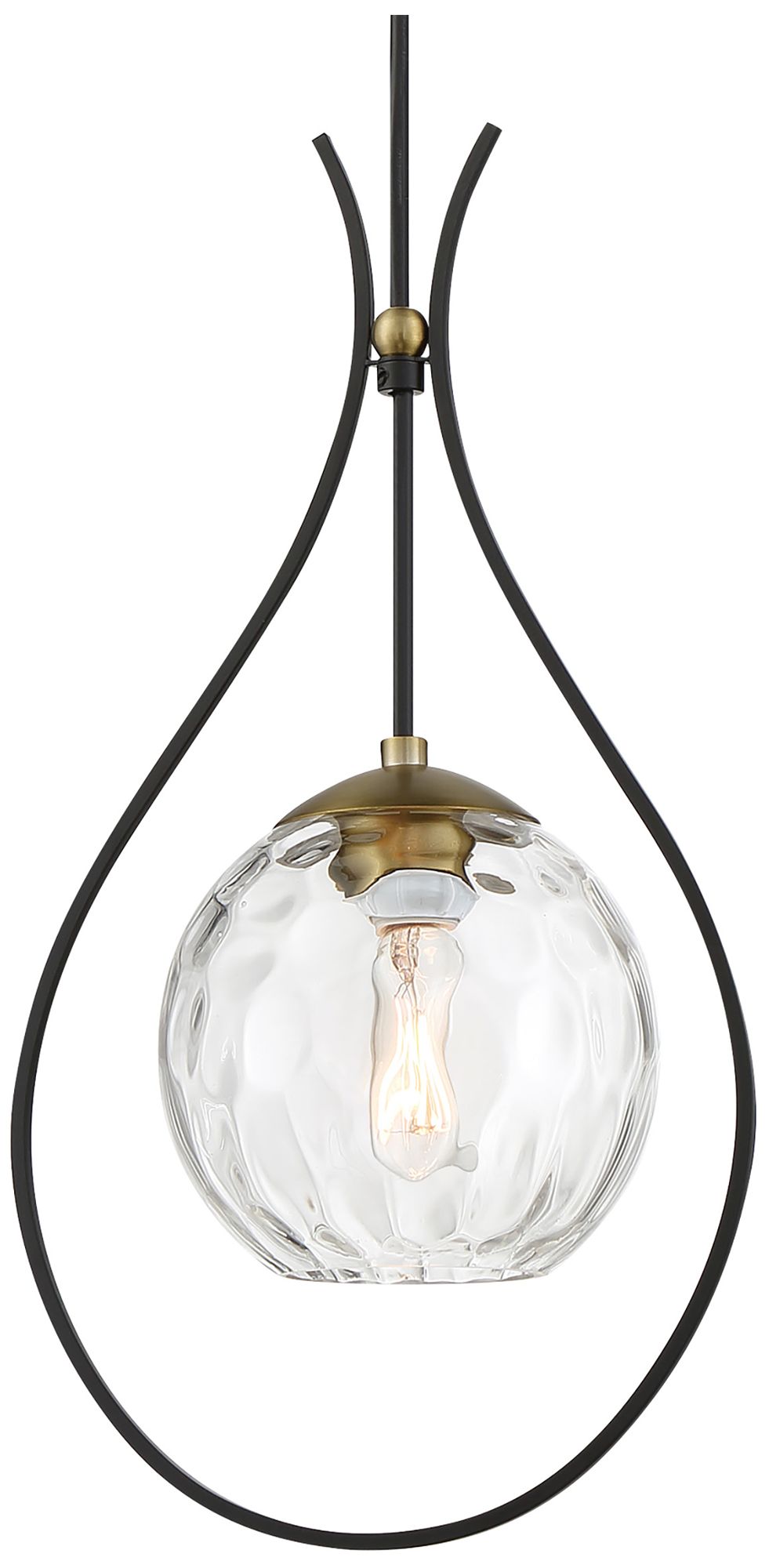 Image 3 Minka Lavery Cody 1-Light Coal and Soft Brass Mini-Pendant more views