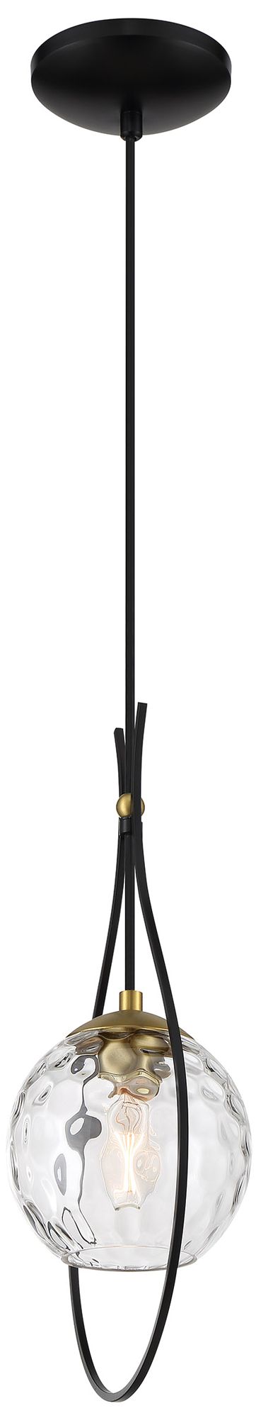 Image 4 Minka Lavery Cody 1-Light Coal and Soft Brass Mini-Pendant more views