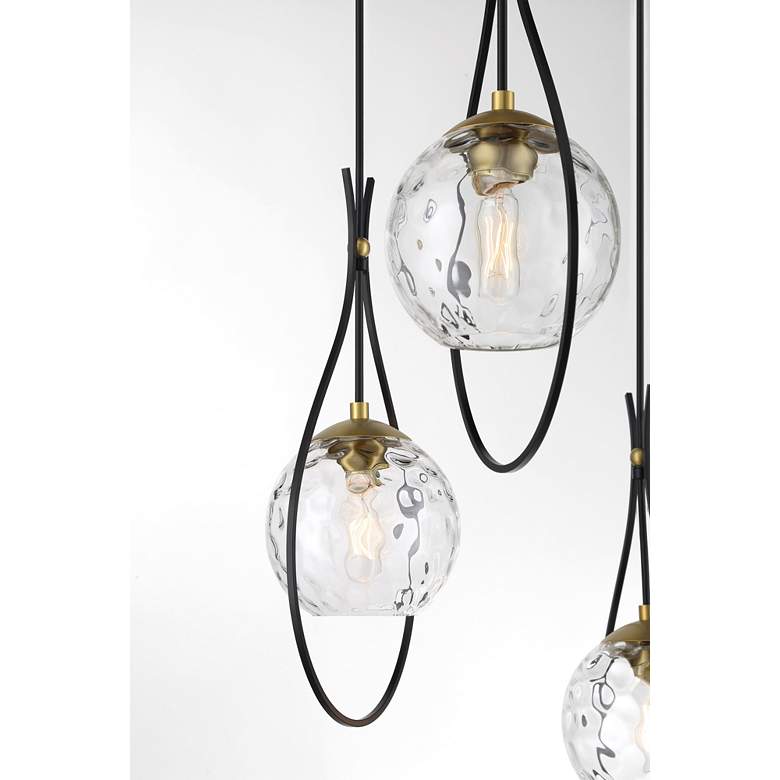 Image 5 Minka Lavery Cody 3-Light Coal and Soft Brass Pan Pendant more views