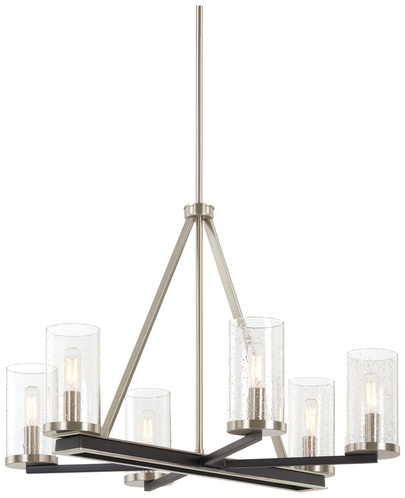 Minka-Lavery Cole's Crossing 6-Light Coal and Brushed Nickel Chandelier