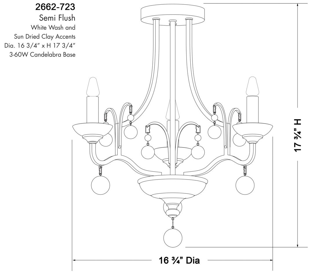 Image 3 Minka-Lavery Colonial Charm 3-Light Old World Bronze Semi Flush Mount more views