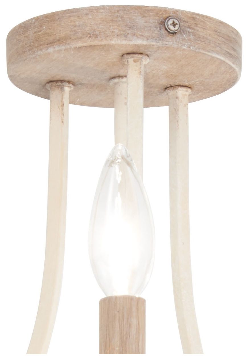 Image 6 Minka-Lavery Colonial Charm 3-Light White Wash and Clay Semi Flush Mount more views