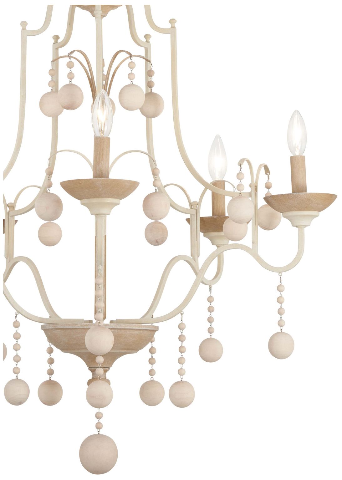 Image 6 Minka-Lavery Colonial Charm 5-Light White Wash and Sun Clay Chandelier more views