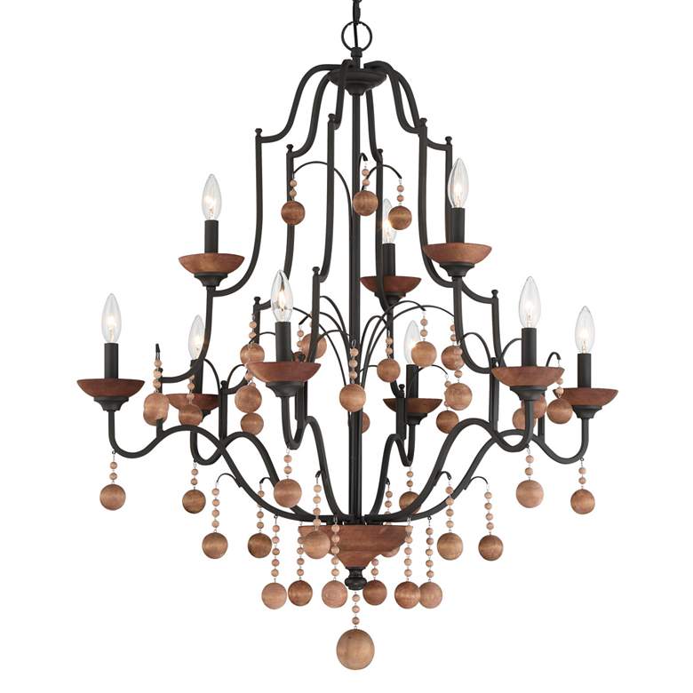 Image 3 Minka-Lavery Colonial Charm 9-Light Old World Bronze with Walnut more views