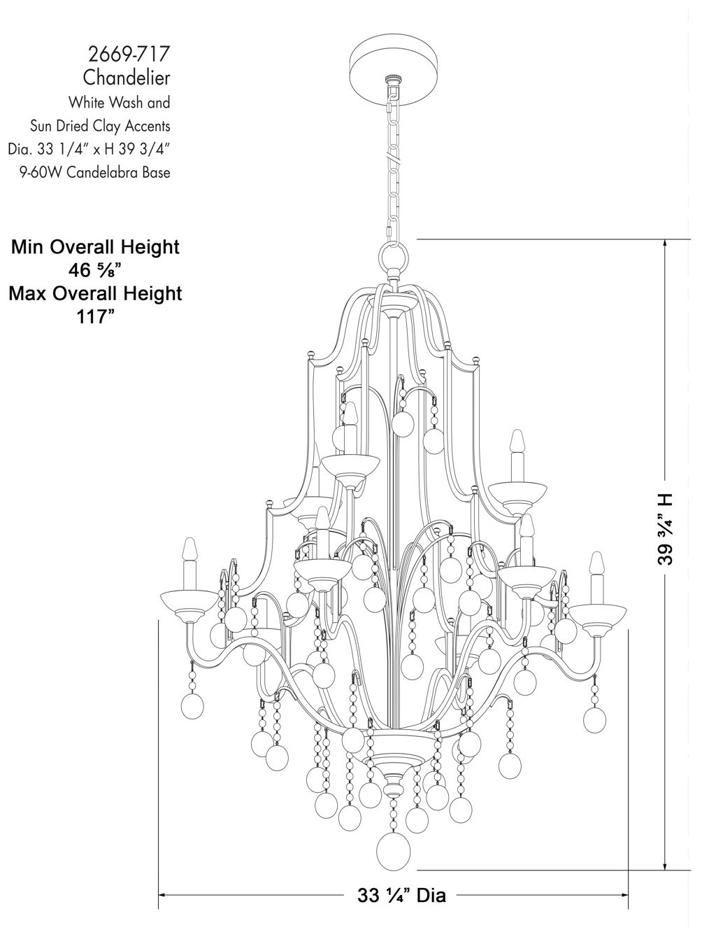 Image 4 Minka-Lavery Colonial Charm 9-Light White Wash and Sun Clay Chandelier more views