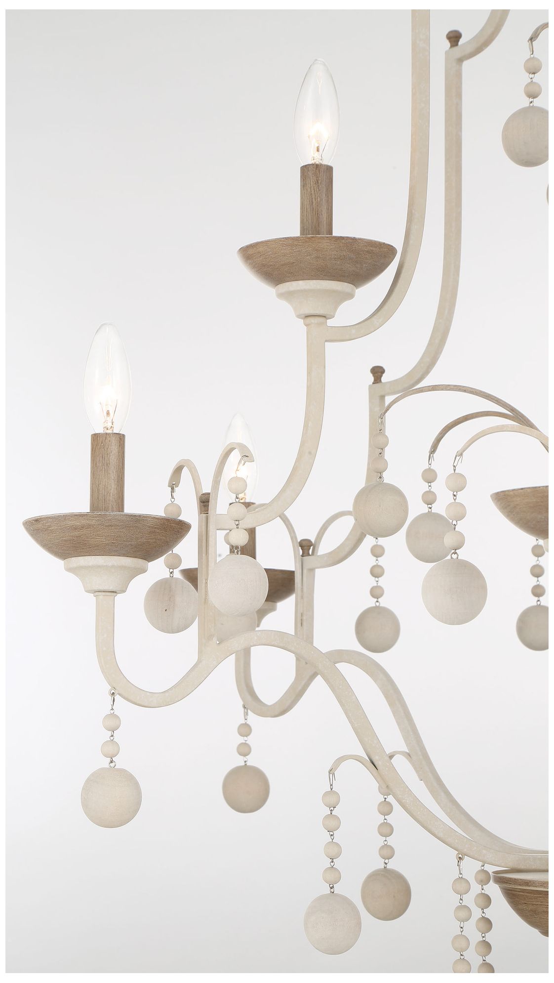 Image 5 Minka-Lavery Colonial Charm 9-Light White Wash and Sun Clay Chandelier more views