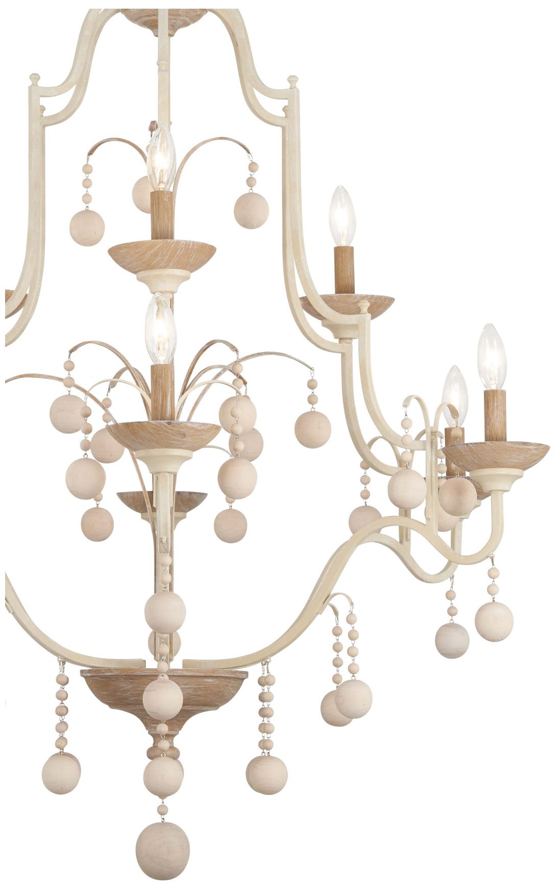 Image 6 Minka-Lavery Colonial Charm 9-Light White Wash and Sun Clay Chandelier more views