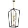 Minka Lavery Colwick 6-Light 17.88-in Black and Signature Brass Pendant