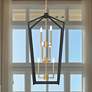 1_Minka Lavery Colwick 6-Light 17.88-in Black and Signature Brass Pendant