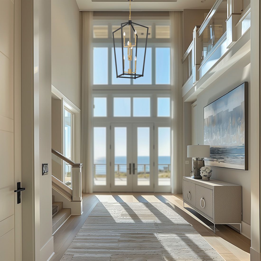 Image 7 Minka Lavery Colwick 6-Light 17.88-in Black and Signature Brass Pendant more views