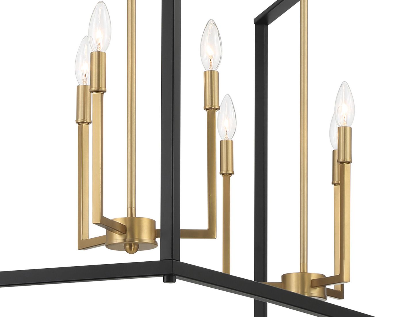 Image 5 Minka Lavery Colwick 6-Light 48-in Black and Brass Island Chandelier more views