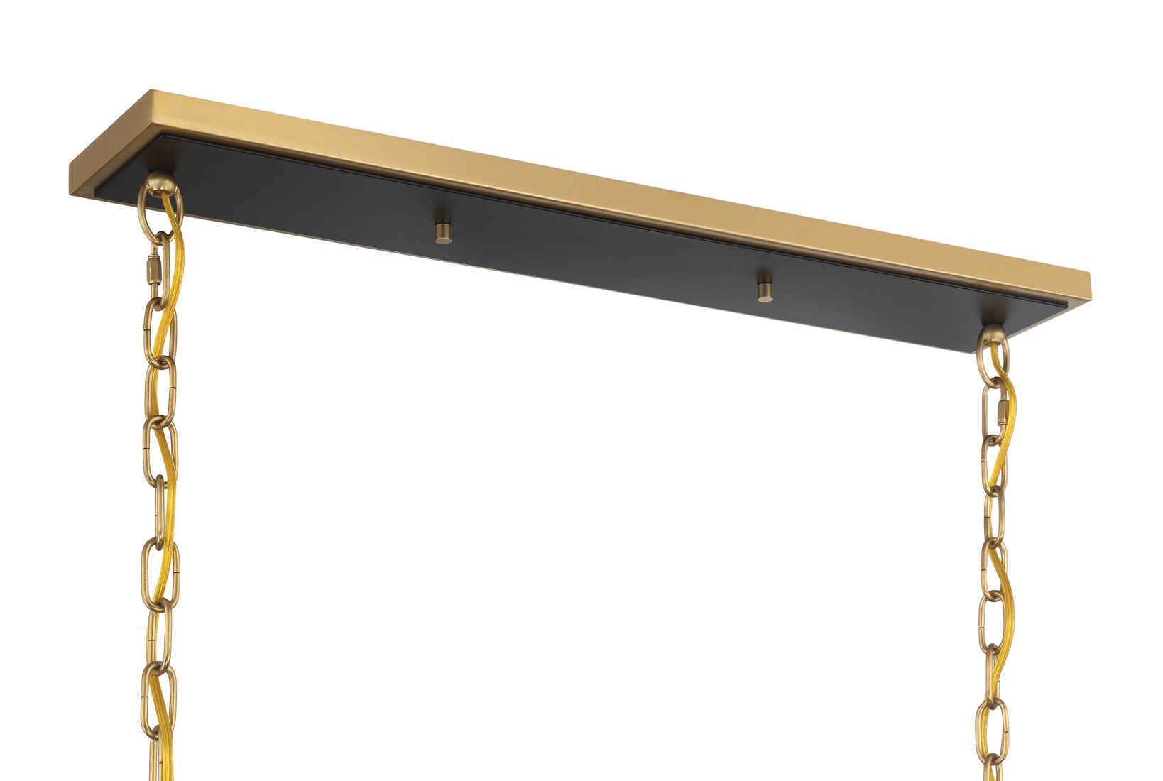 Image 6 Minka Lavery Colwick 6-Light 48-in Black and Brass Island Chandelier more views